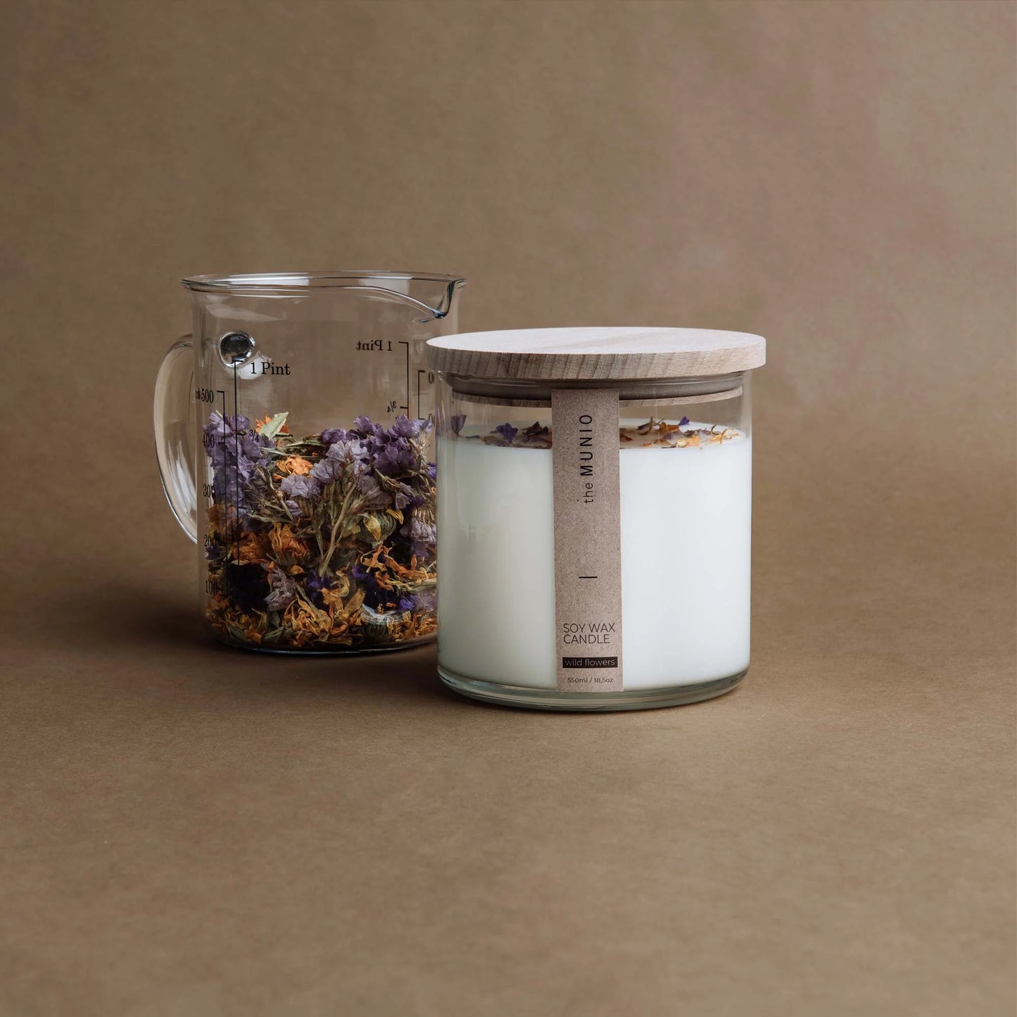 Wild Flowers Candle mit Holzdocht