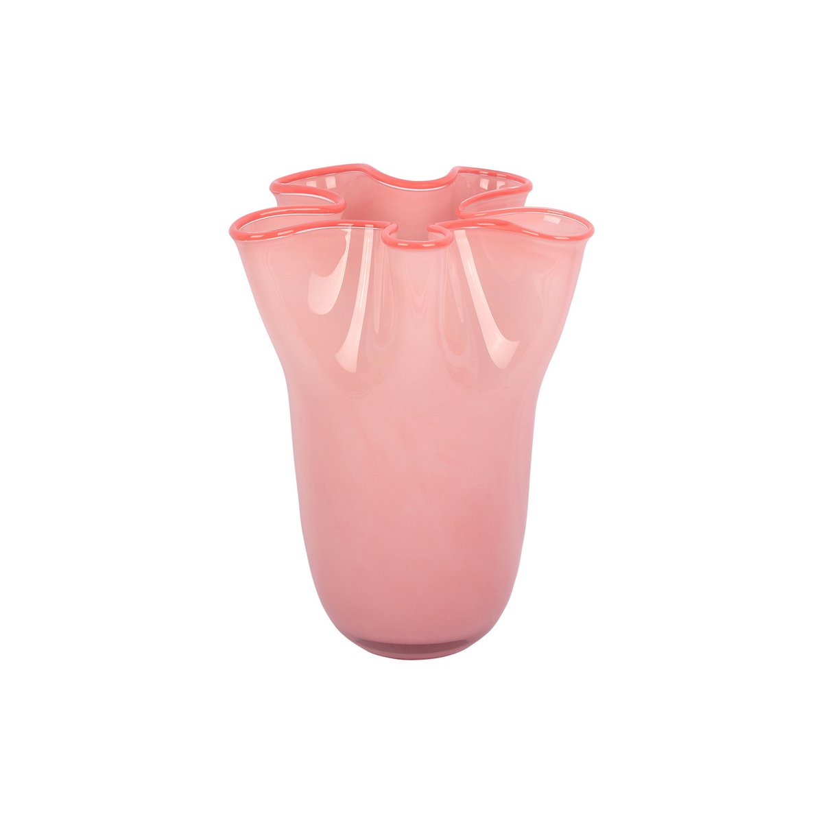 Ruffles-Vase rosa