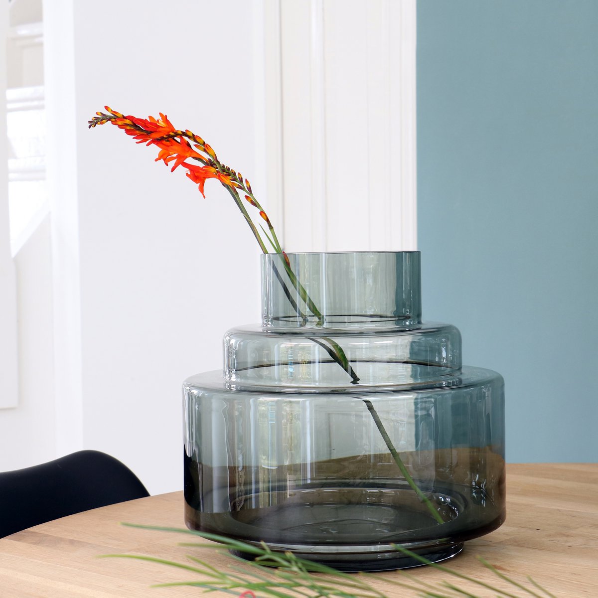 Charlie Vase Grau