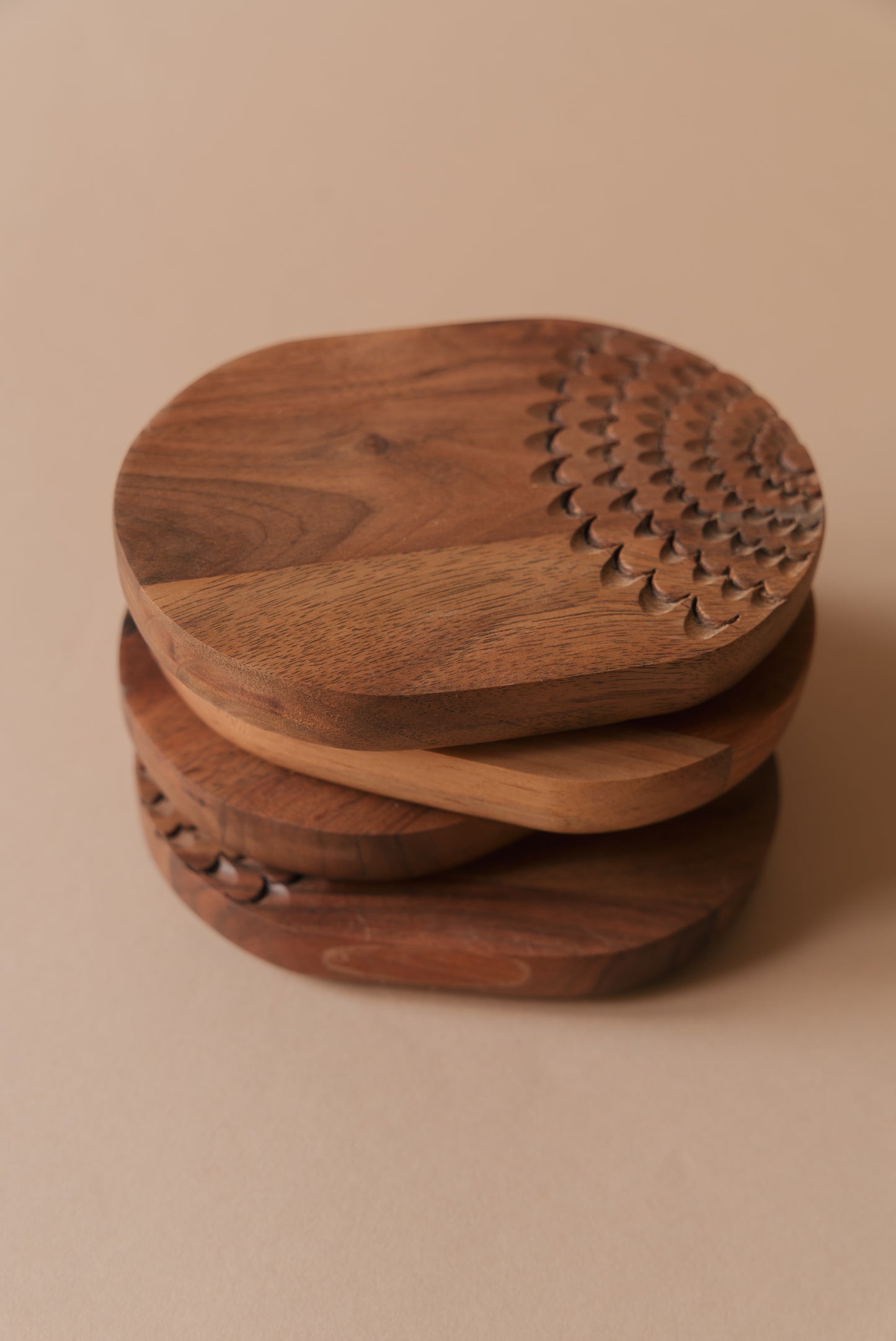NINA Oval Wooden Coasters