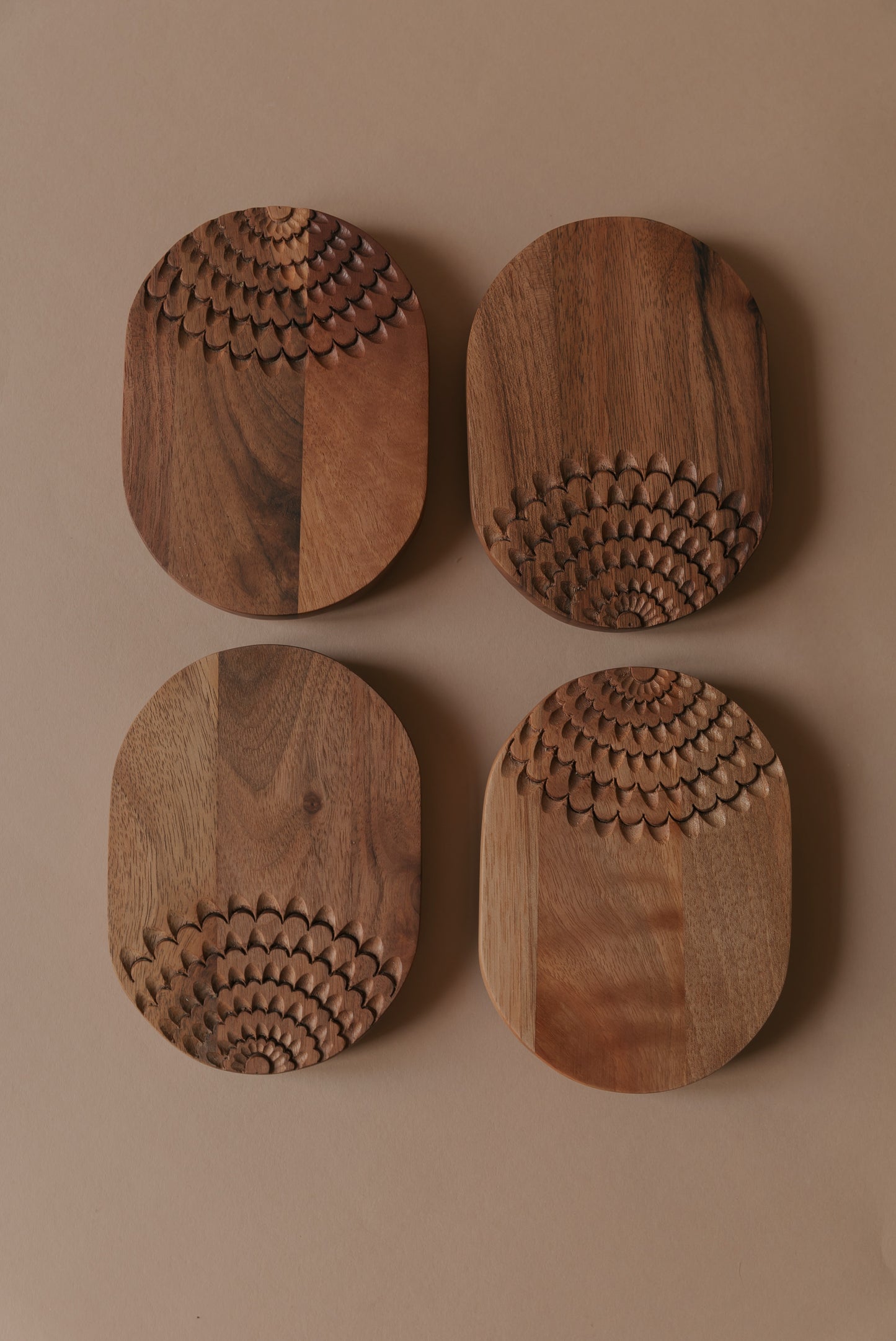 NINA Oval Wooden Coasters