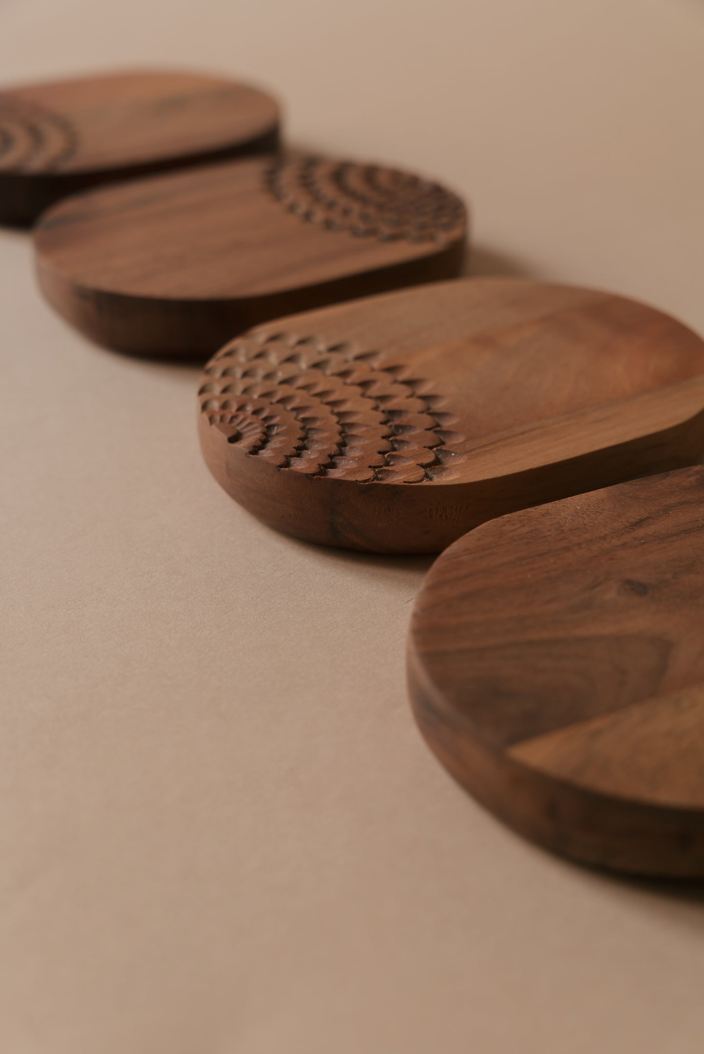 NINA Oval Wooden Coasters