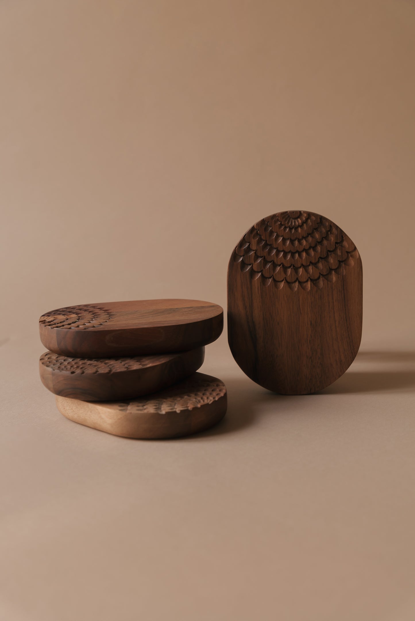 NINA Oval Wooden Coasters