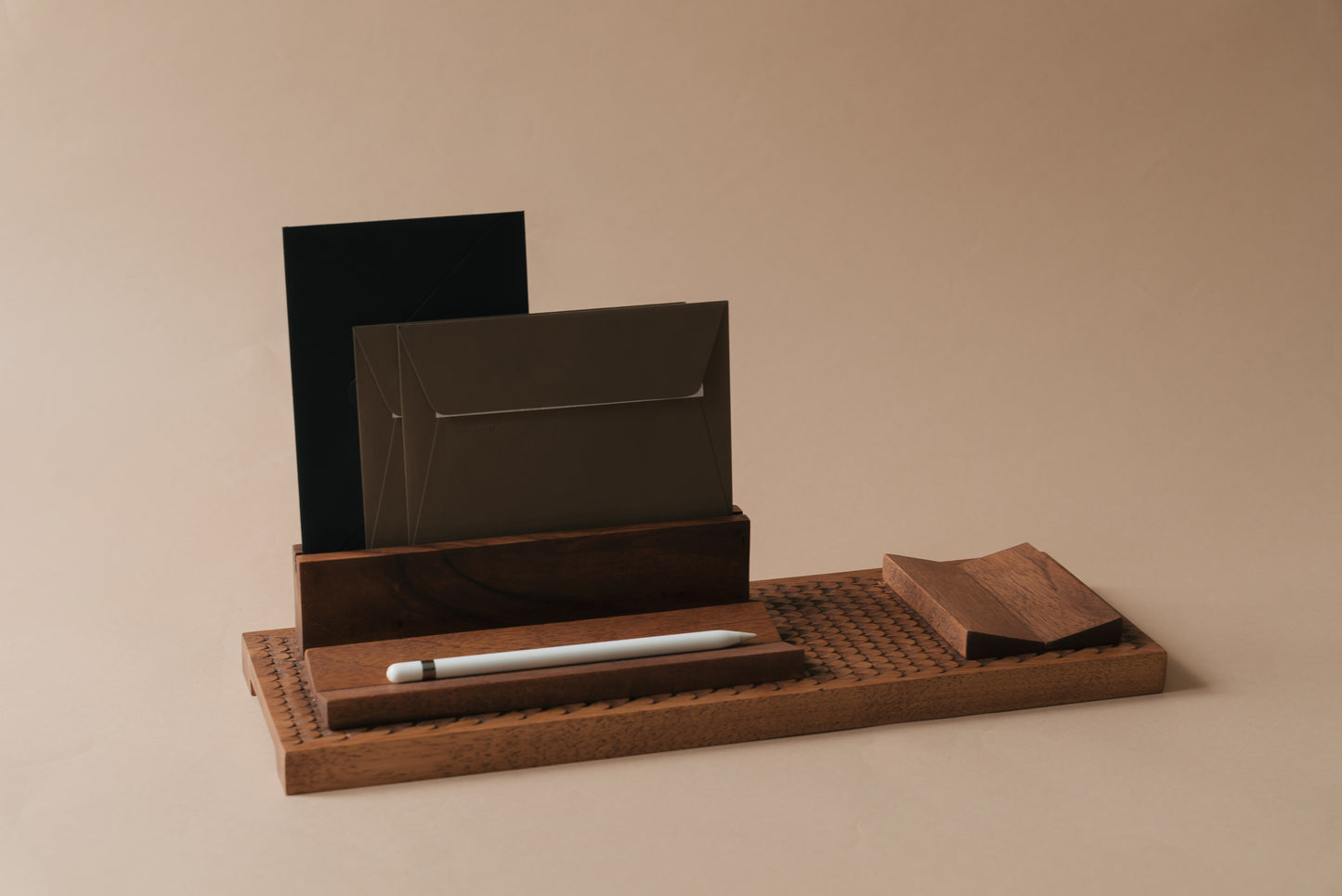 MIRAN Wooden Desk Organiser
