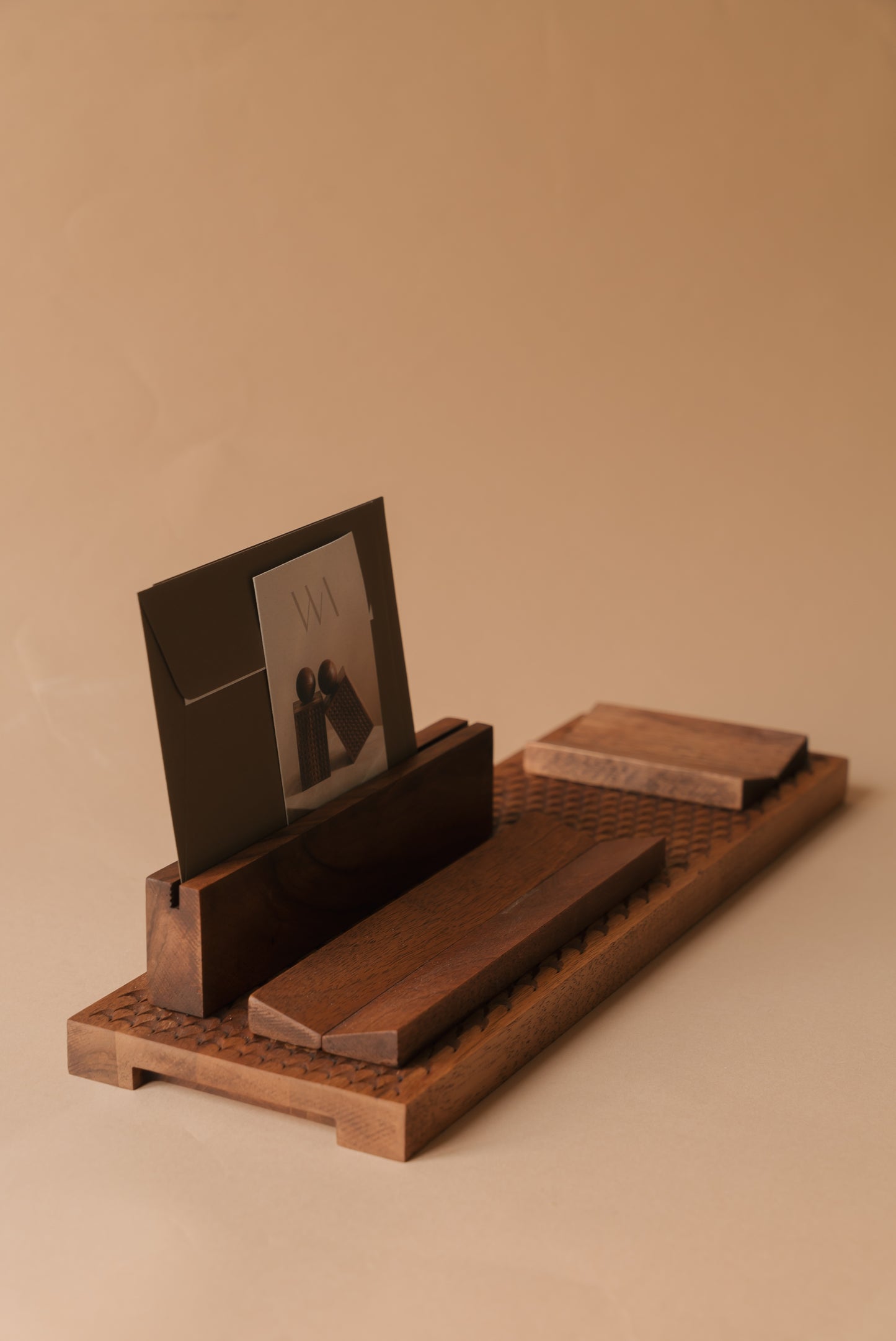 MIRAN Wooden Desk Organiser