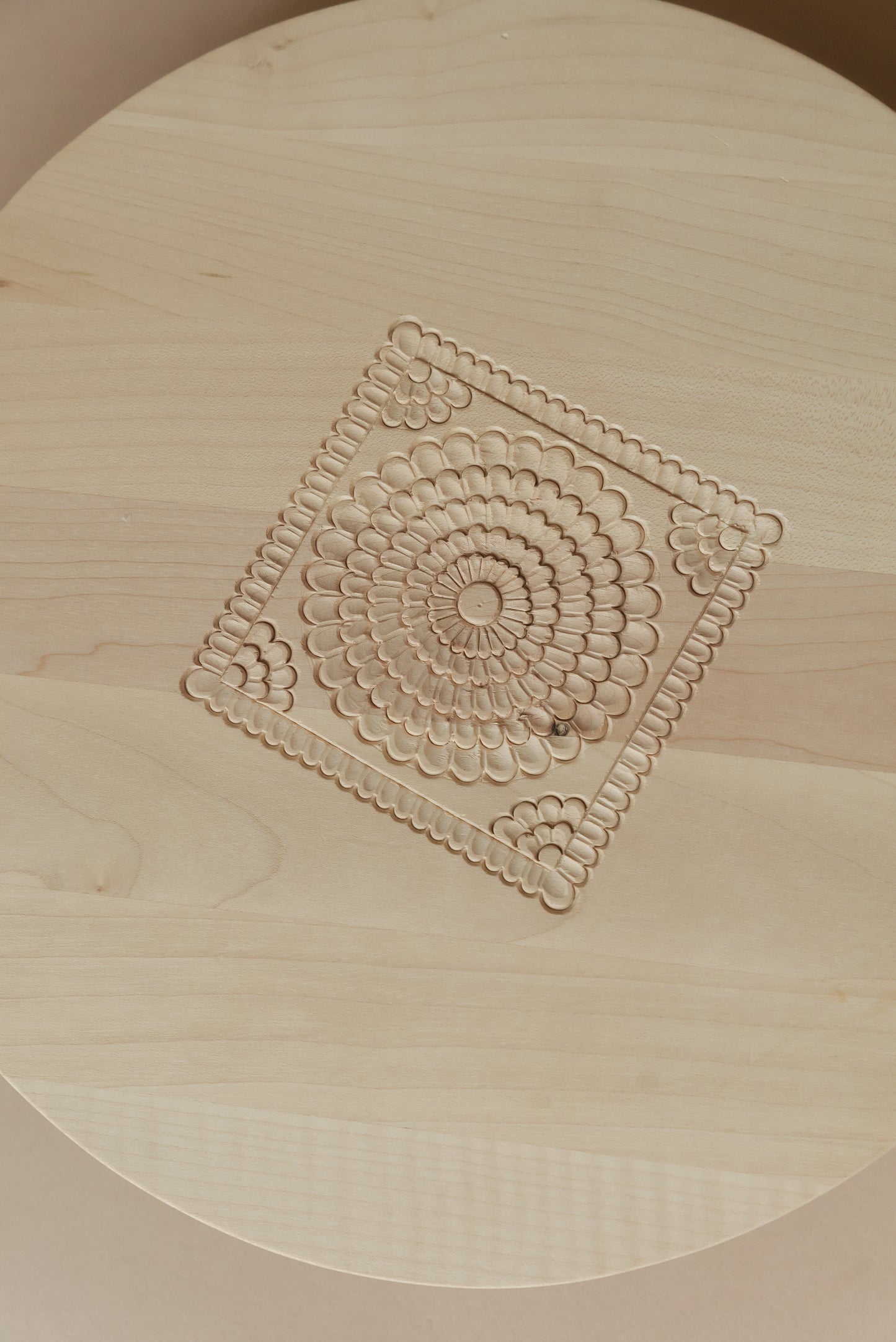 AVA Round Wooden Serving Tray
