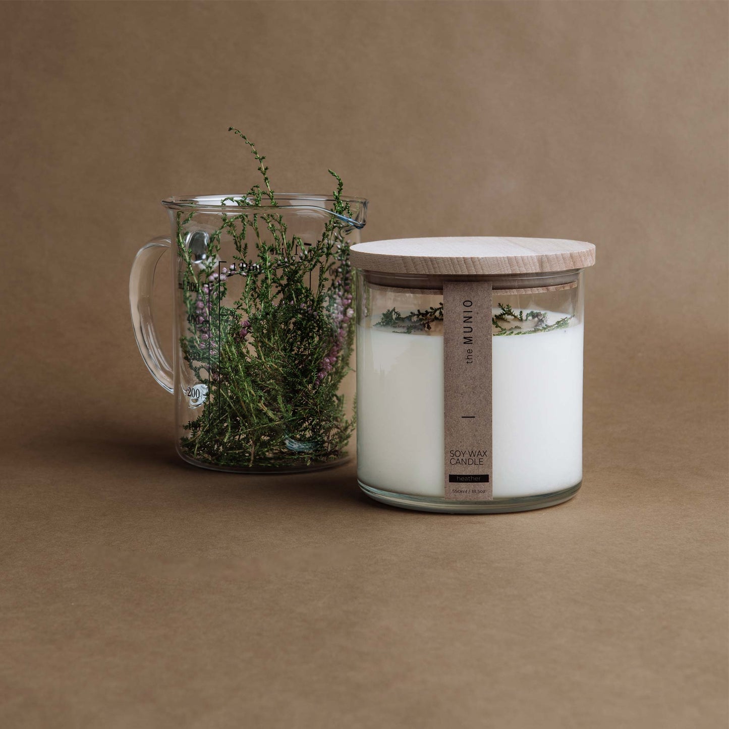 Heather Candle mit Holzdocht