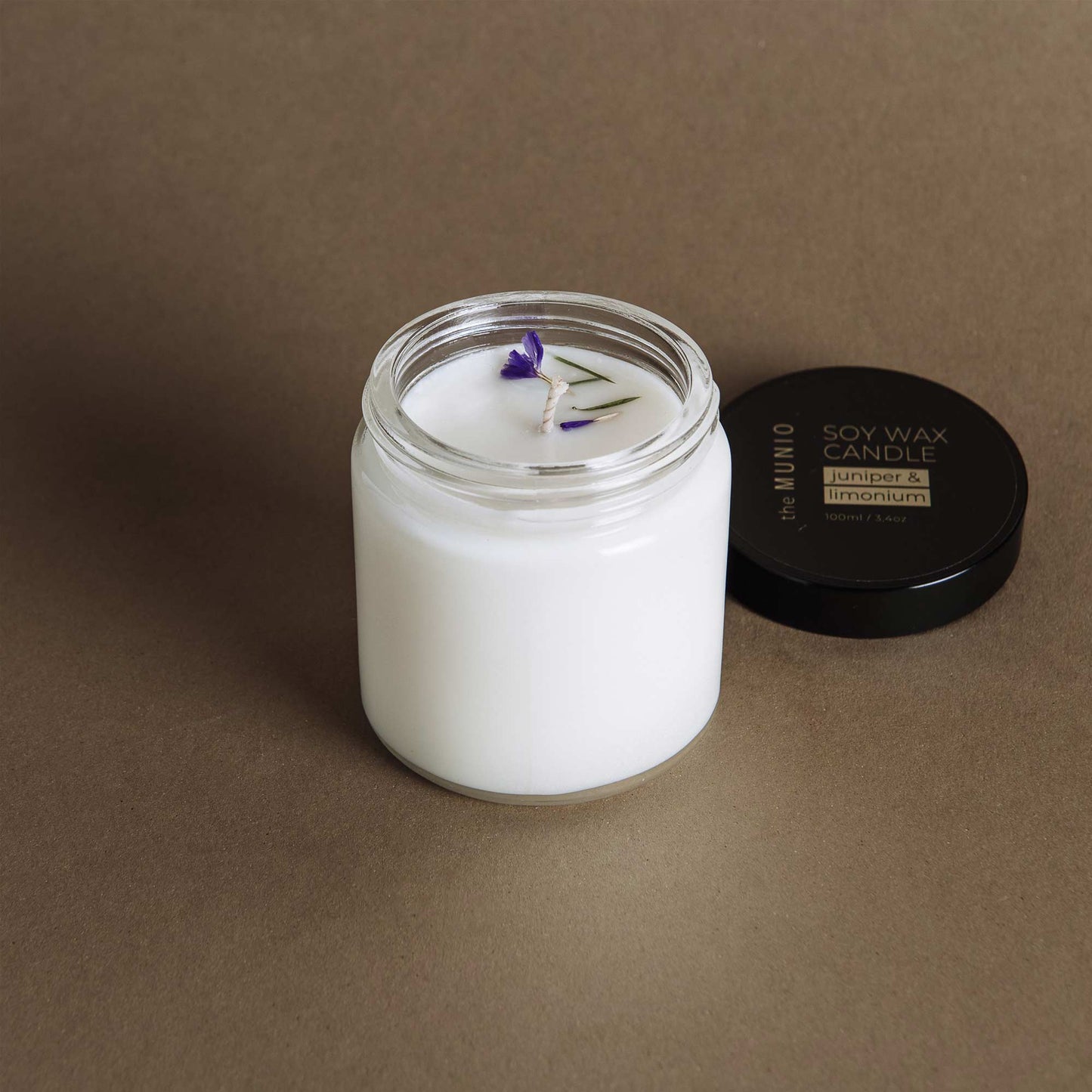 Juniper and Limonium Mini Candle im Glas