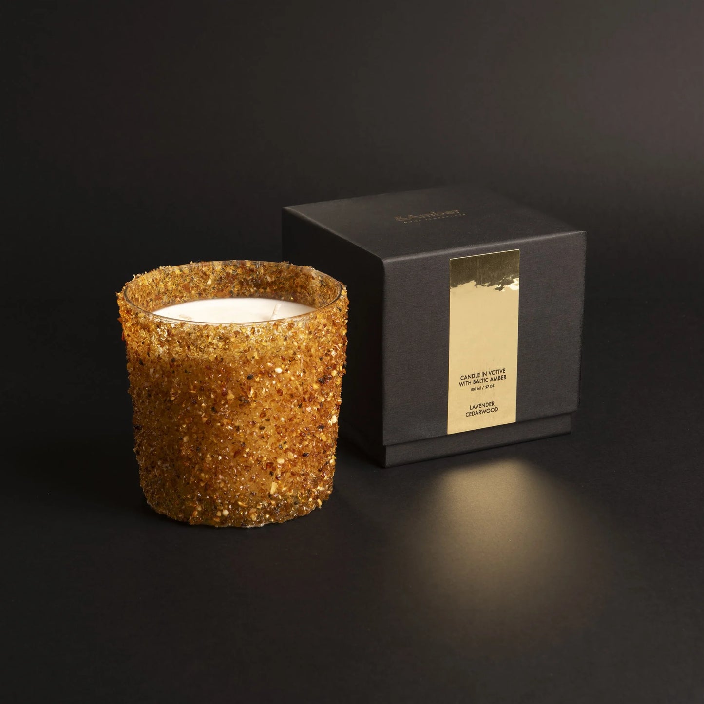 Amber Lavender - Cedarwood Candle
