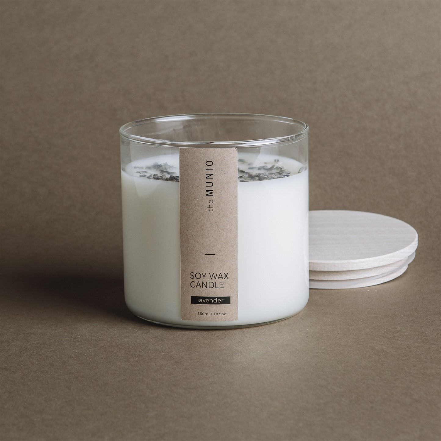 Lavender Candle mit Holzdocht