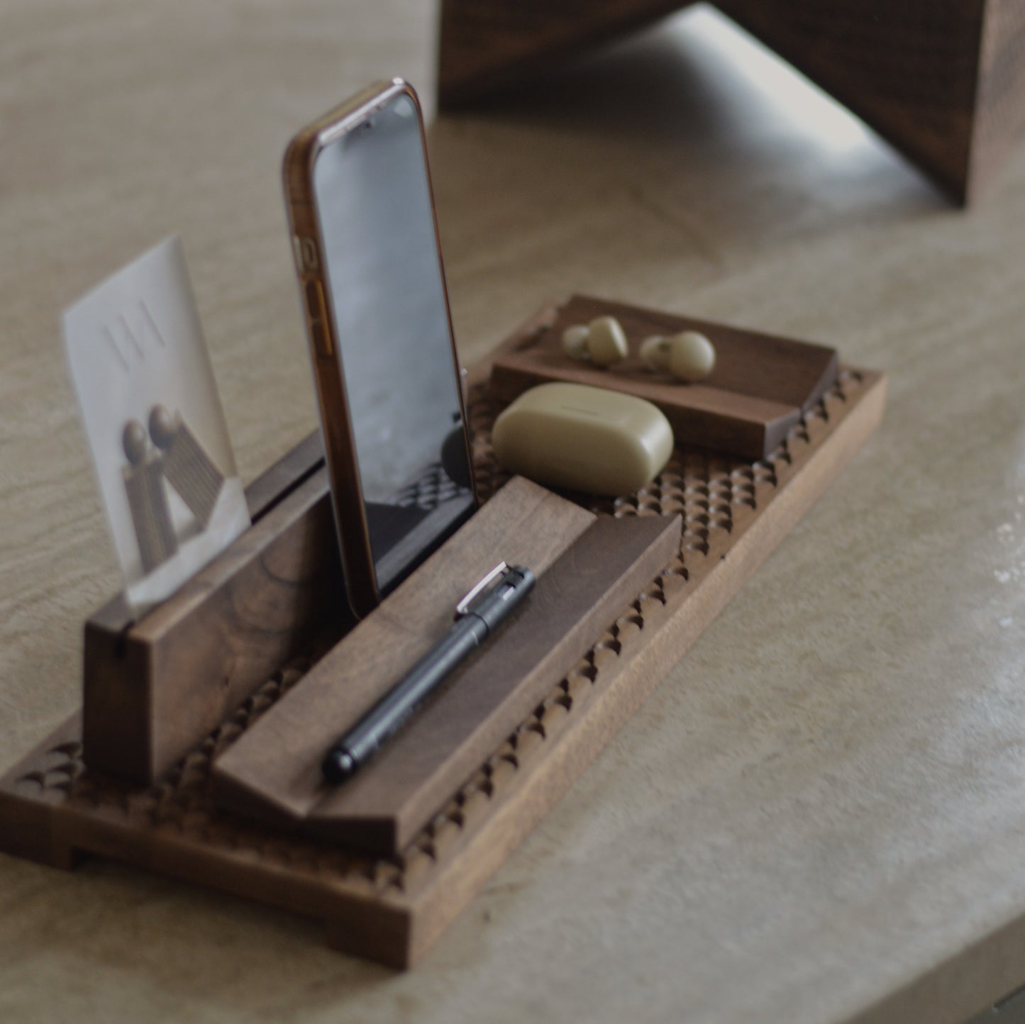 MIRAN Wooden Desk Organiser
