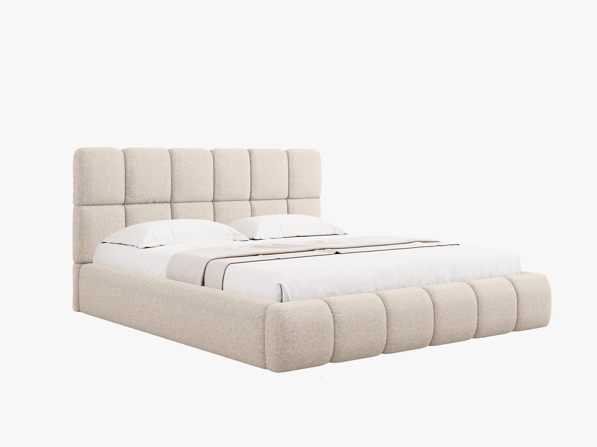 Bellis Bettgestell mit Stauraum | Boucle