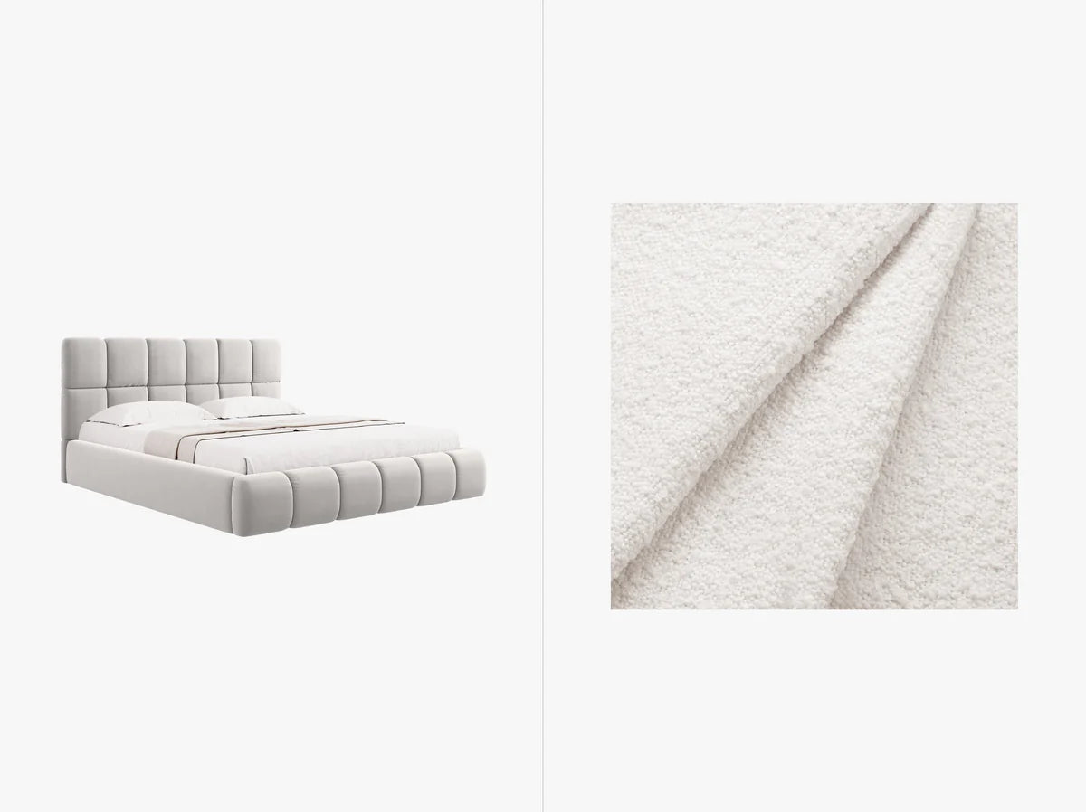 Bellis Bettgestell mit Stauraum | Boucle