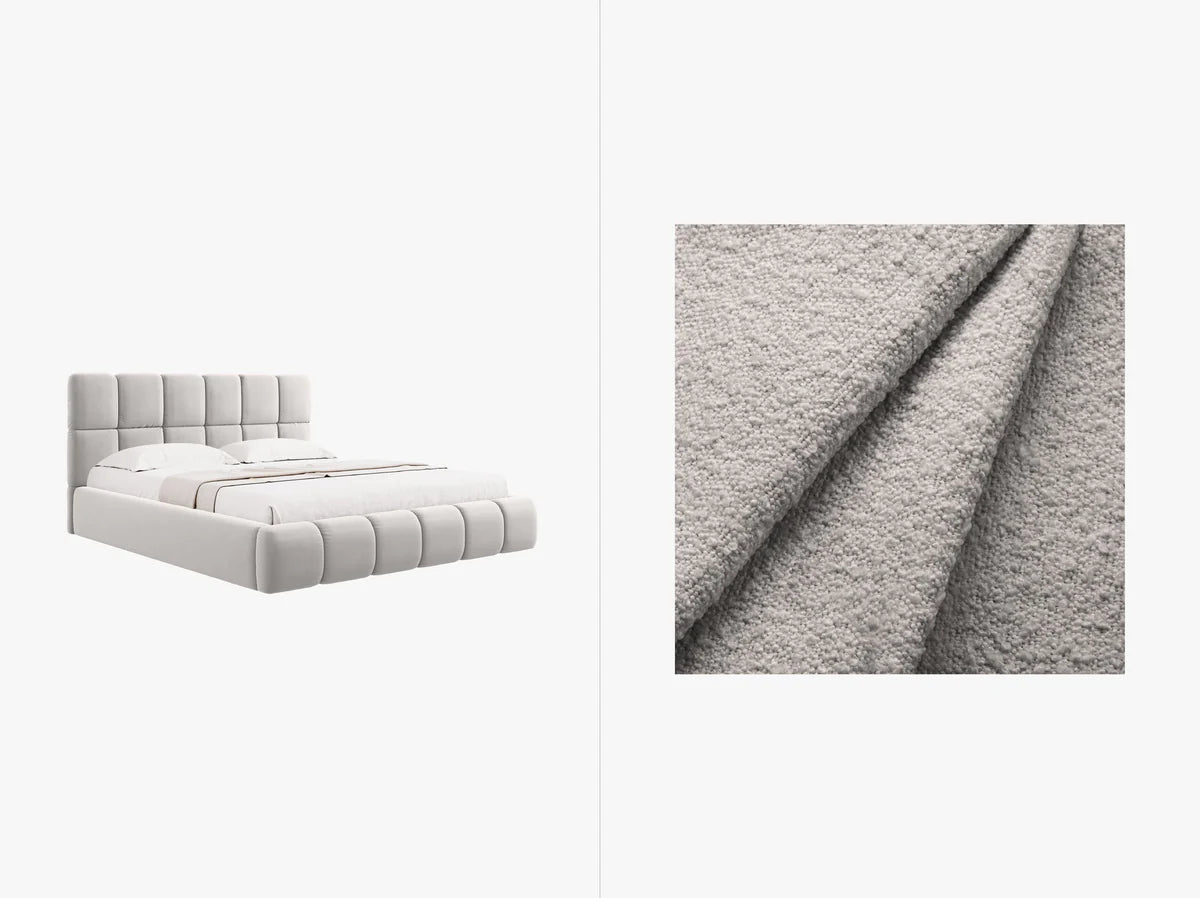 Bellis Bettgestell mit Stauraum | Boucle