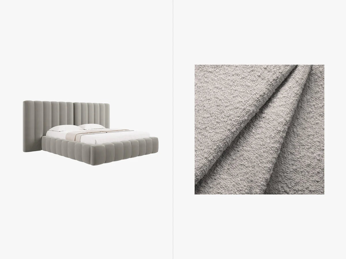 Kelp Bettgestell mit Stauraum | Boucle