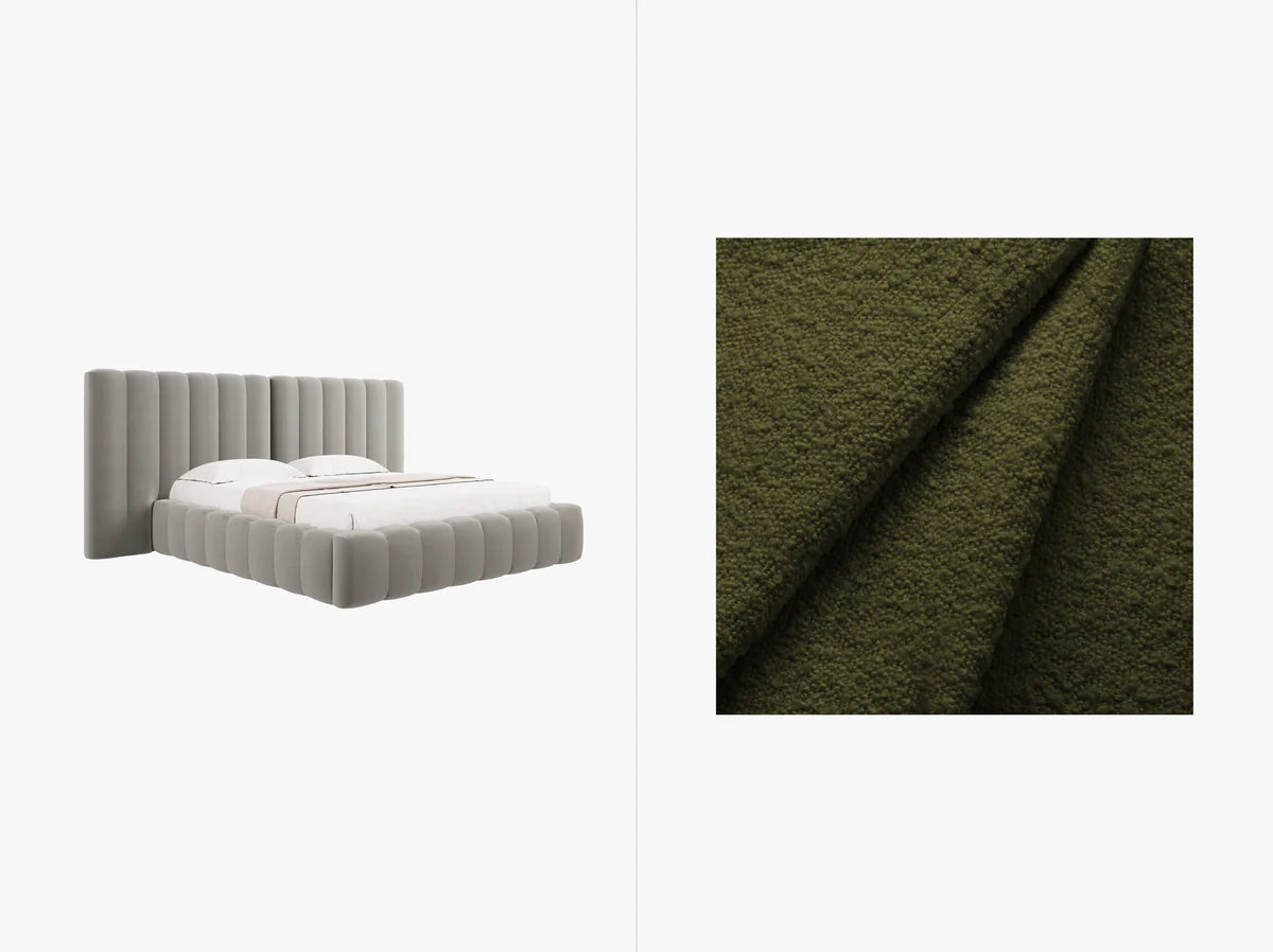 Kelp Bettgestell mit Stauraum | Boucle
