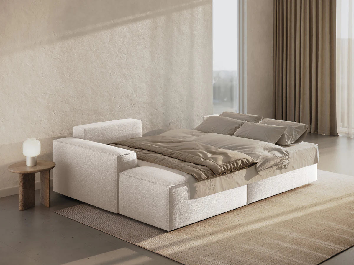Ausziehbares Ecksofa | Schlafsofa Jodie Bouclé