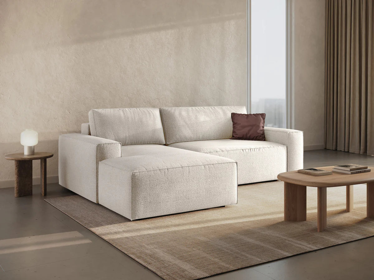 Ausziehbares Ecksofa | Schlafsofa Jodie Bouclé