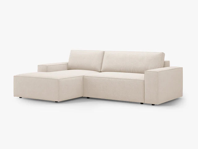 Ausziehbares Ecksofa | Schlafsofa Jodie Bouclé