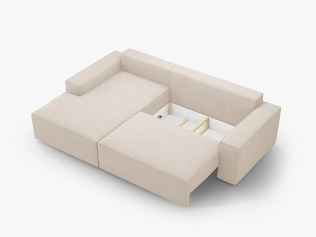 Ausziehbares Ecksofa | Schlafsofa Jodie Bouclé