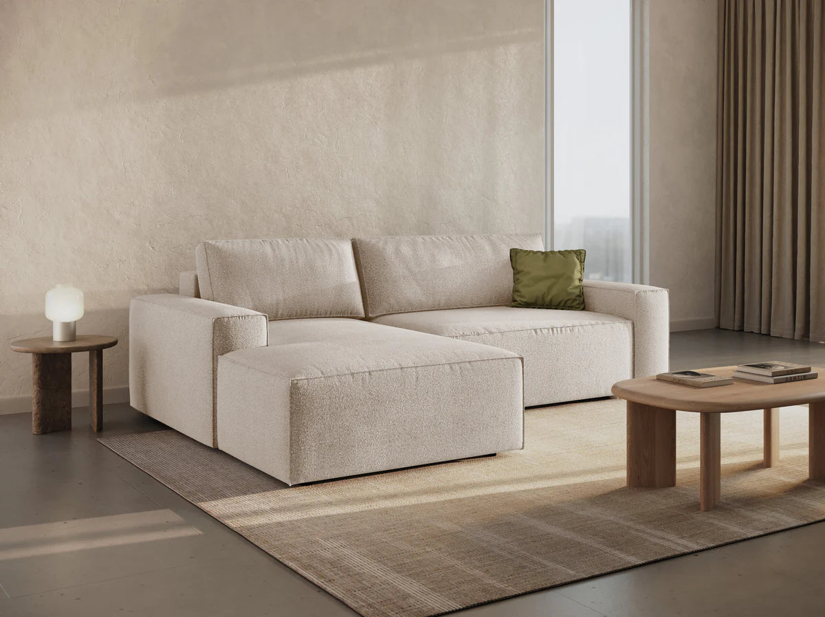 Ausziehbares Ecksofa | Schlafsofa Jodie Bouclé