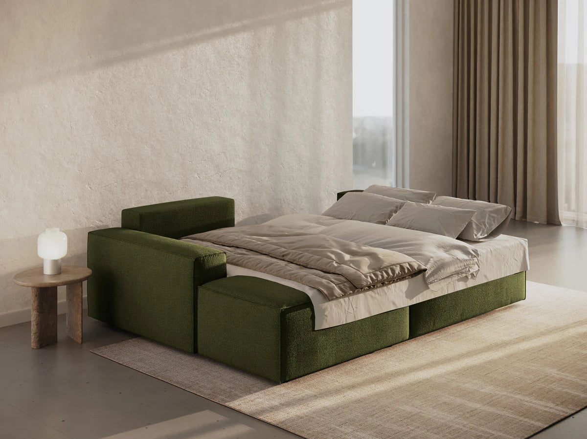 Ausziehbares Ecksofa | Schlafsofa Jodie Bouclé
