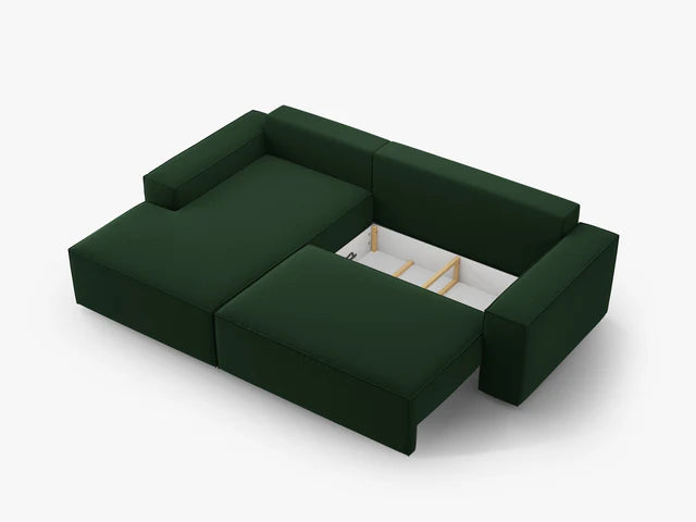 Ausziehbares Ecksofa | Schlafsofa Jodie Samt