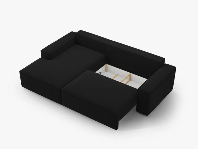 Ausziehbares Ecksofa | Schlafsofa Jodie Samt