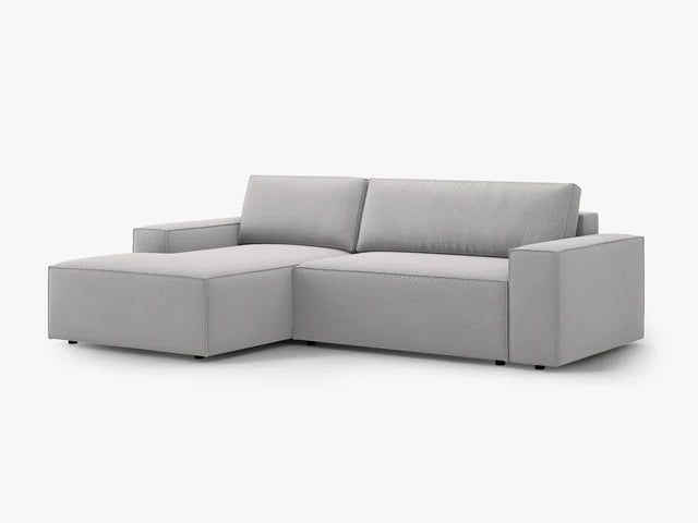 Ausziehbares Ecksofa | Schlafsofa Jodie Strukturierter Stoff