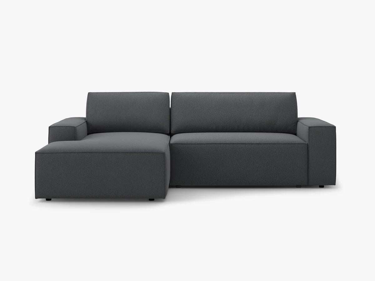 Ausziehbares Ecksofa | Schlafsofa Jodie Strukturierter Stoff