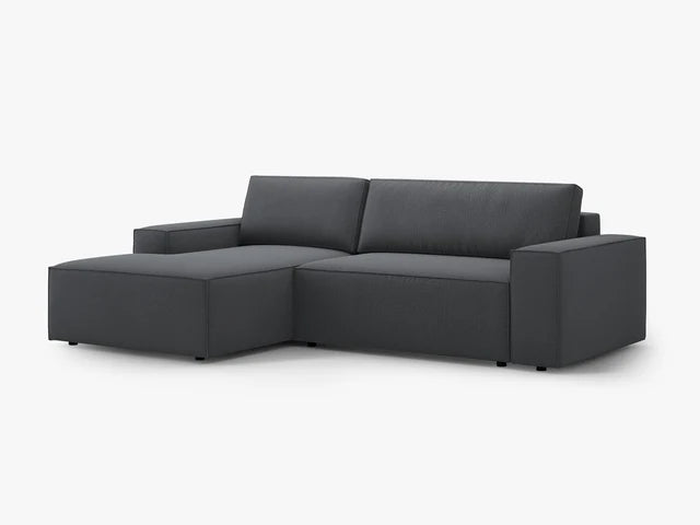 Ausziehbares Ecksofa | Schlafsofa Jodie Strukturierter Stoff