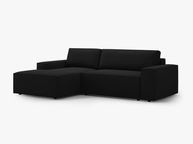 Ausziehbares Ecksofa | Schlafsofa Jodie Strukturierter Stoff