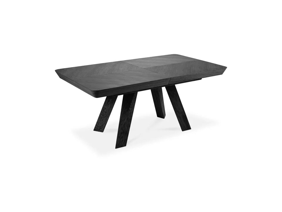 Ausziehbarer Esstisch Sally | schwarze Eiche