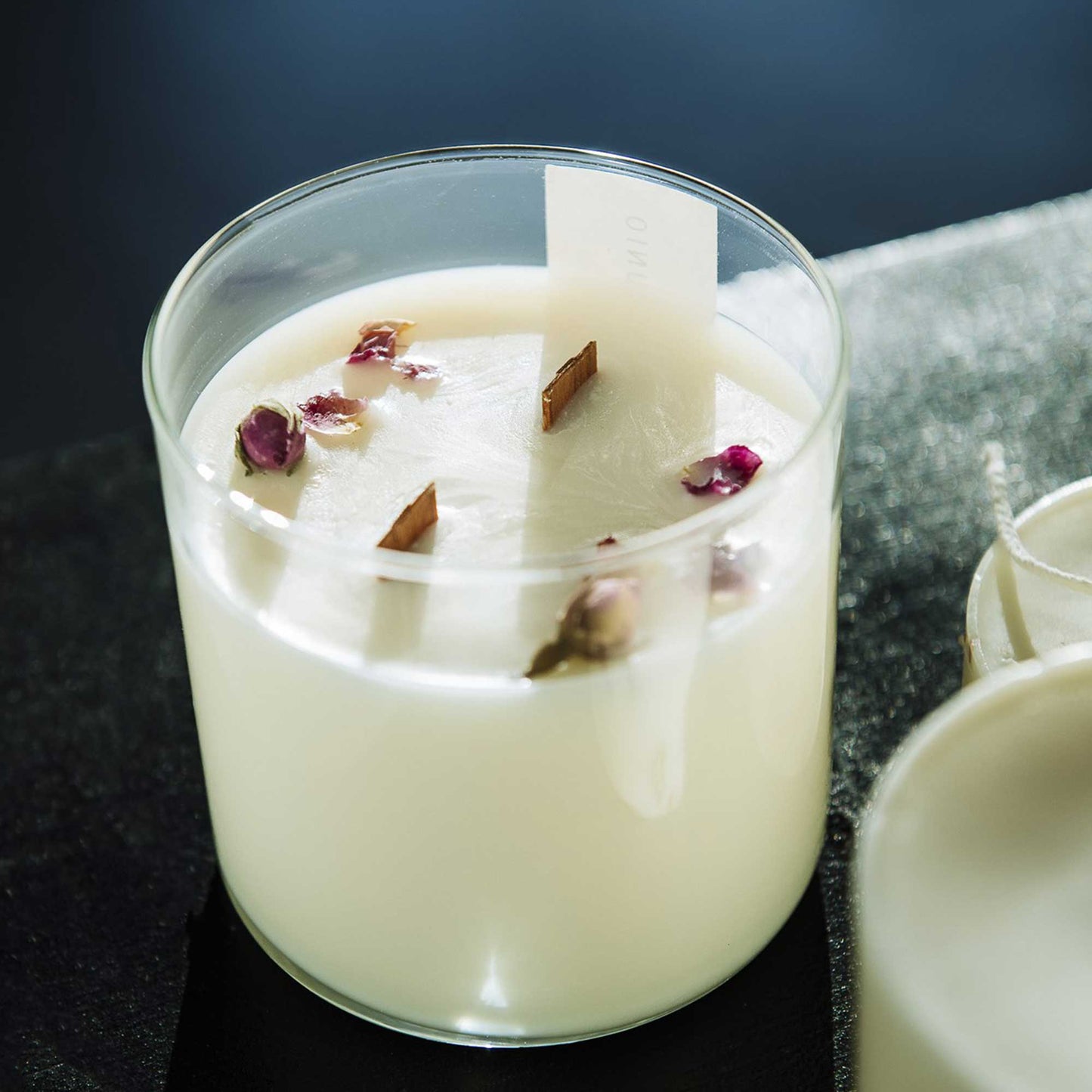 Rose Candle mit Holzdocht