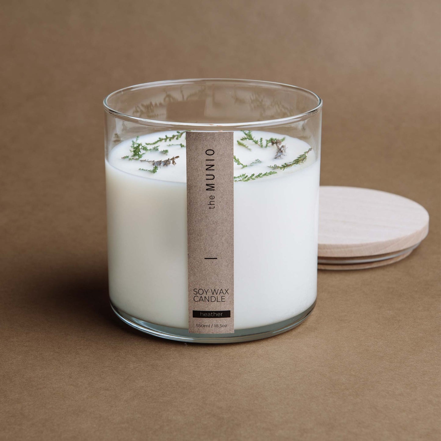 Heather Candle mit Holzdocht