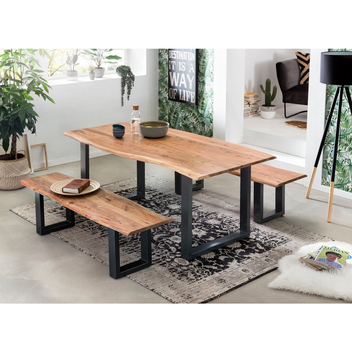 Akazienholz Tisch 120 x 80 cm