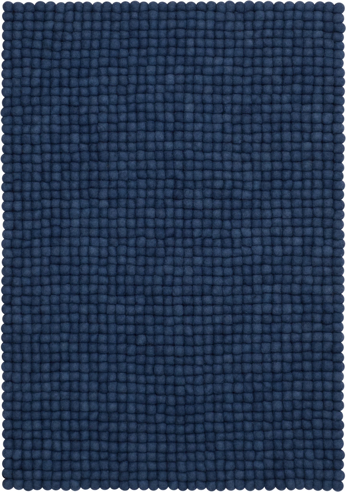 Rechteckiger Filzkugelteppich Mono Colour