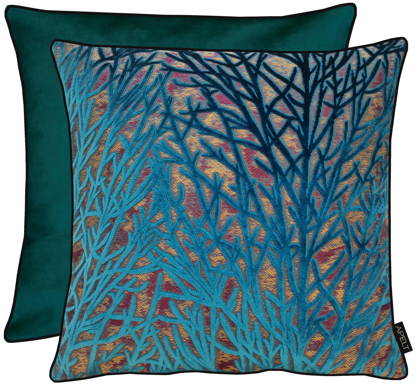 Fenja Samt-Jacquard Wendekissen