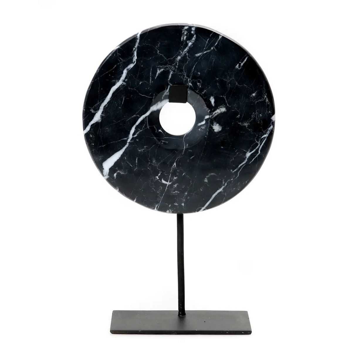 Dekorative Marmorscheibe Schwarz- L