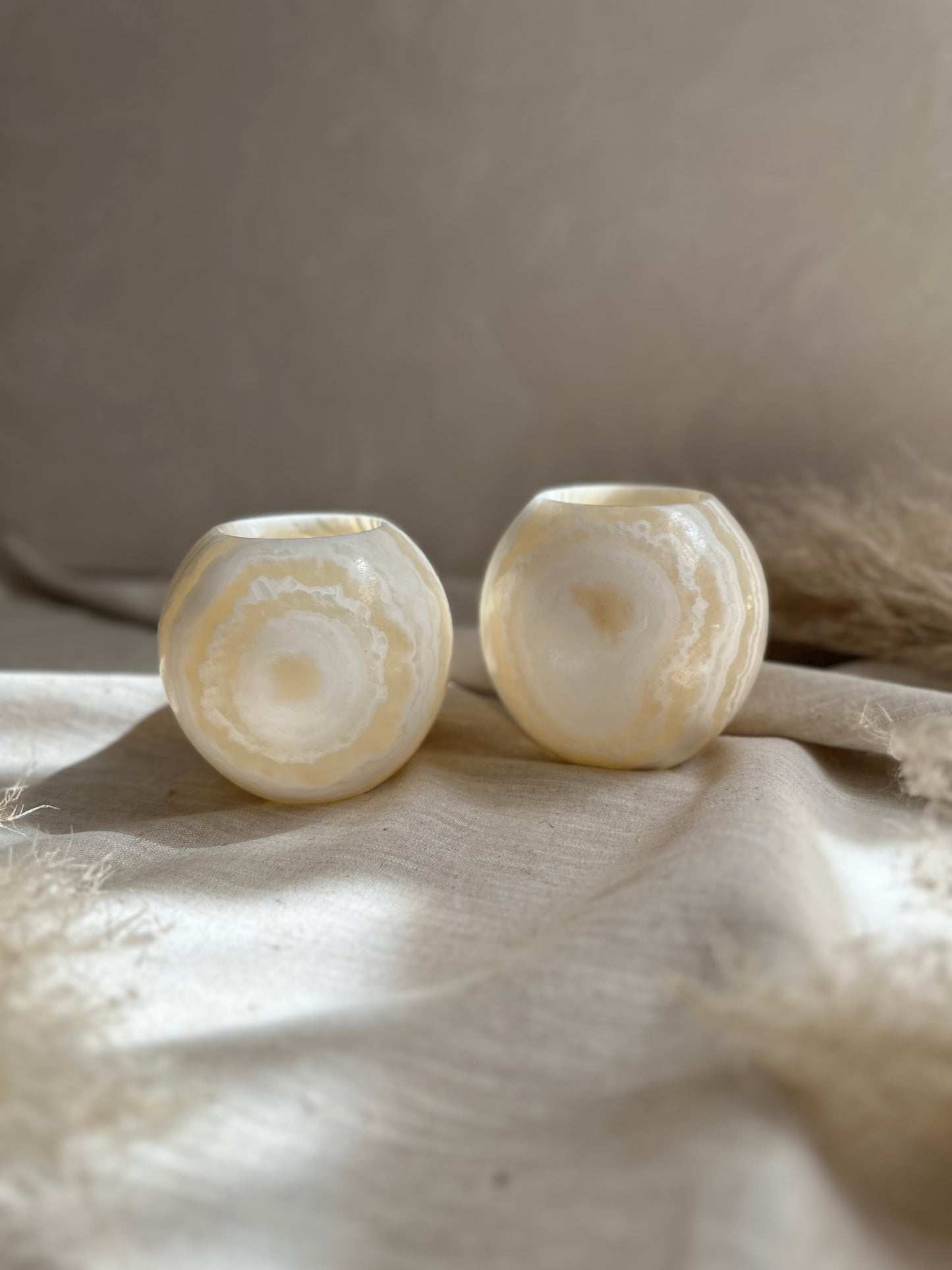 Alabaster Kerzenhalter Zebra