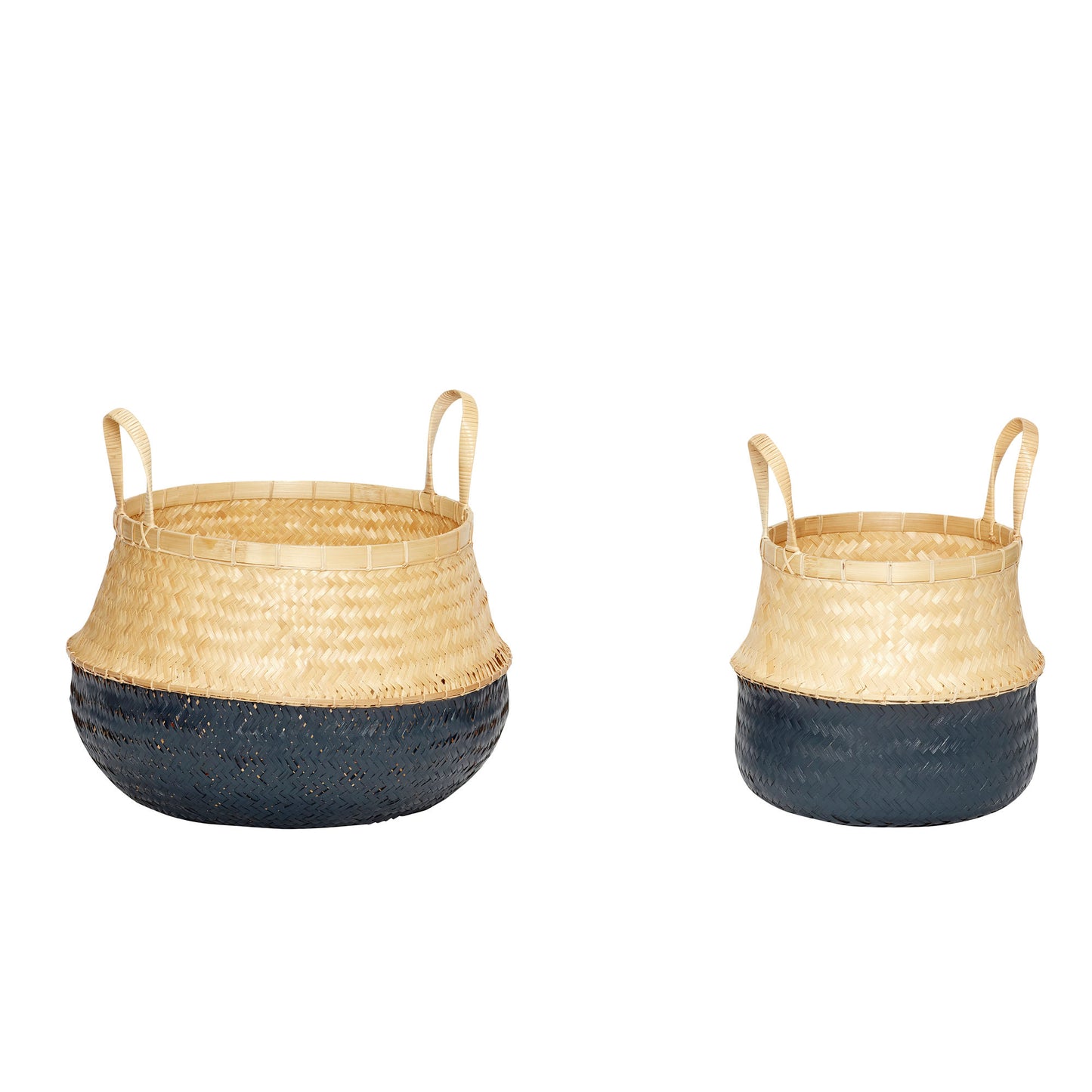 Daze Körbe Schwarz/Naturfarben (2er Set)
