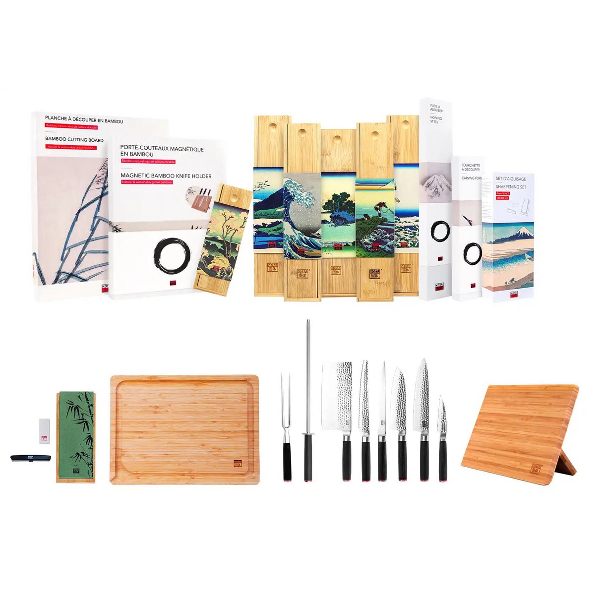 Komplettset Deluxe Edition: 6 Messer + 5 Zubehörteile