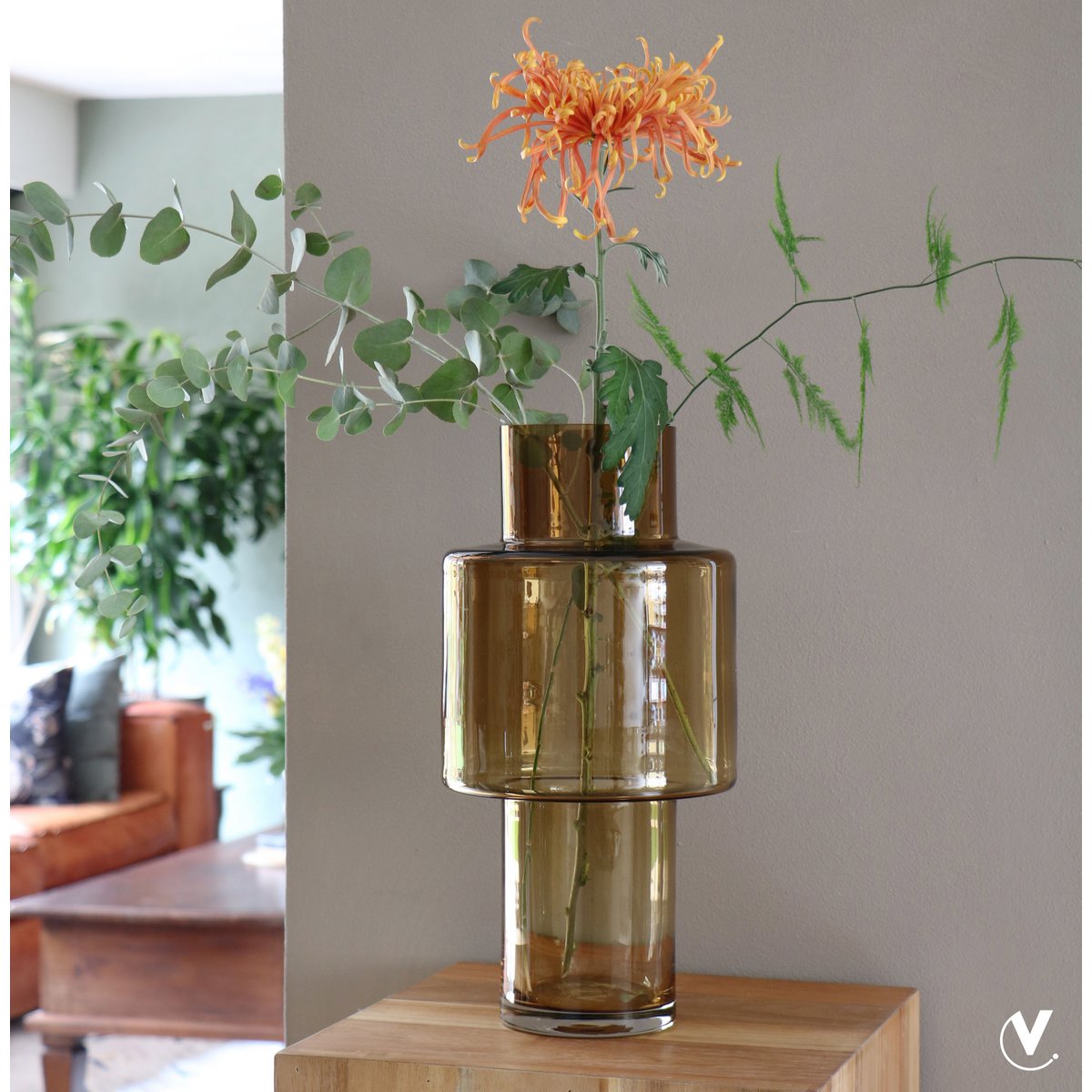 Juba Vase Cognac