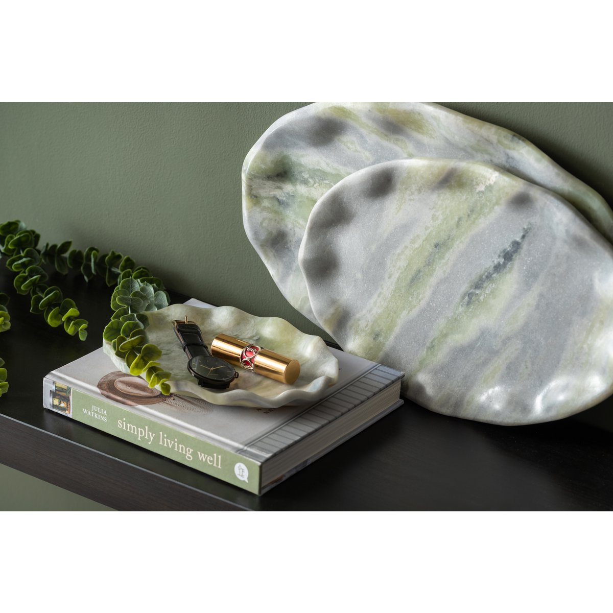 Marmor Tablett oval L