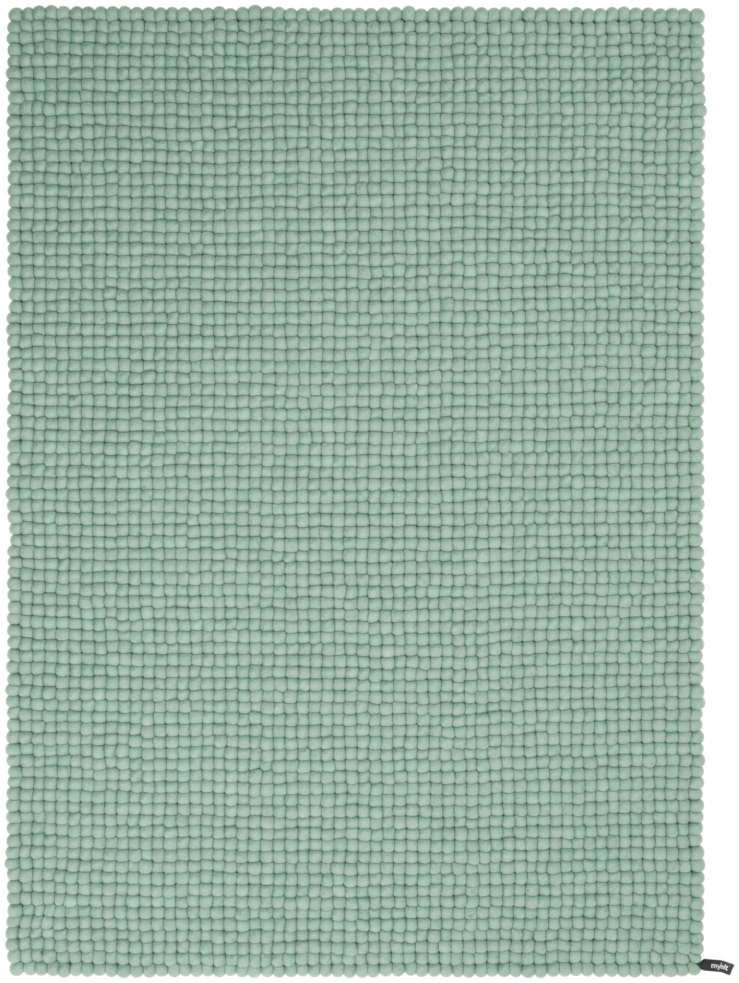 Rechteckiger Filzkugelteppich Mono Colour