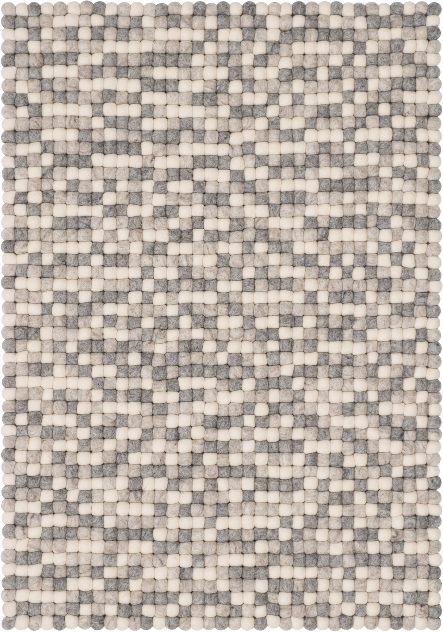 Rechteckiger Filzkugelteppich Multi