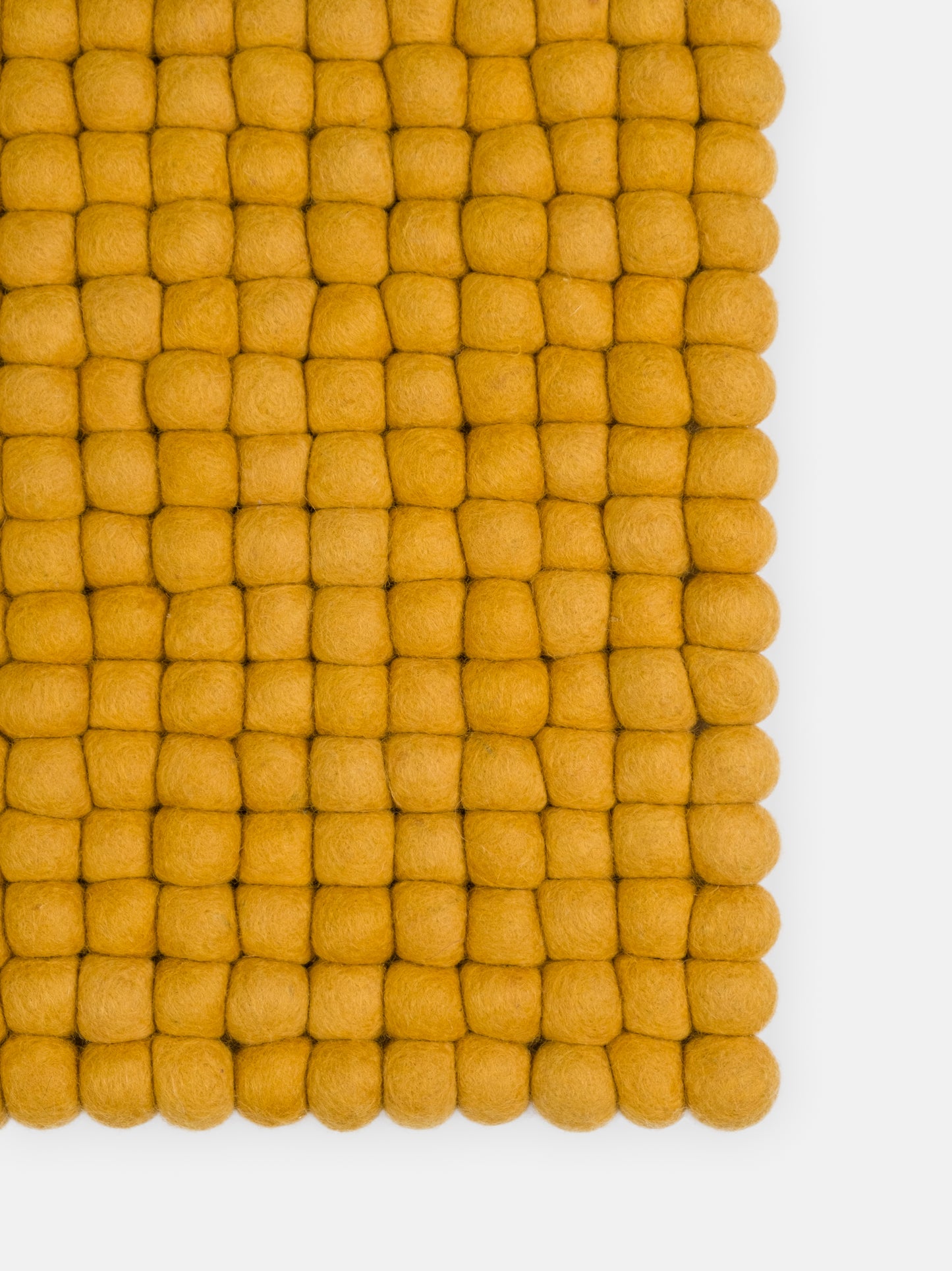 Rechteckiger Filzkugelteppich Mono Colour