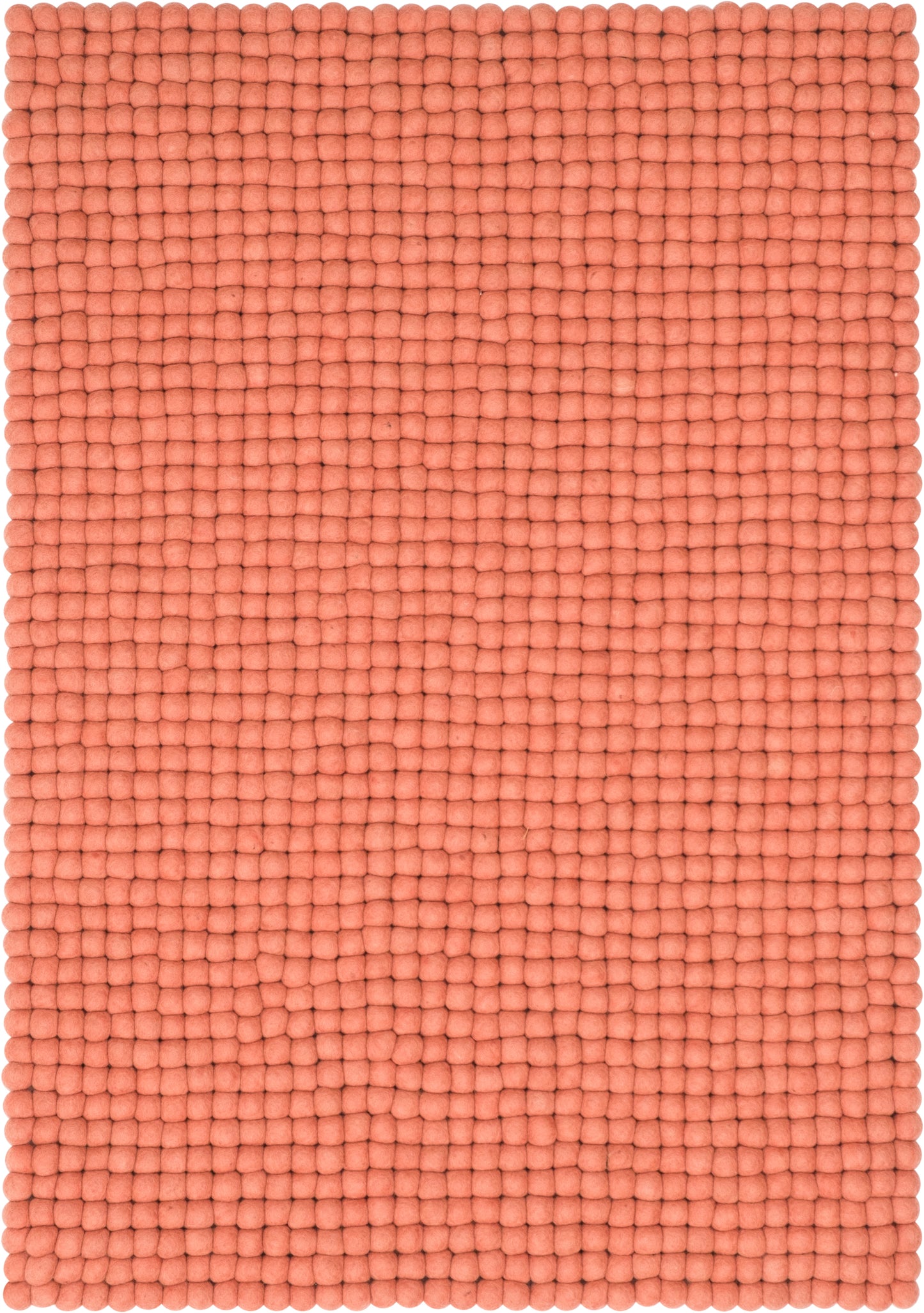 Rechteckiger Filzkugelteppich Mono Colour