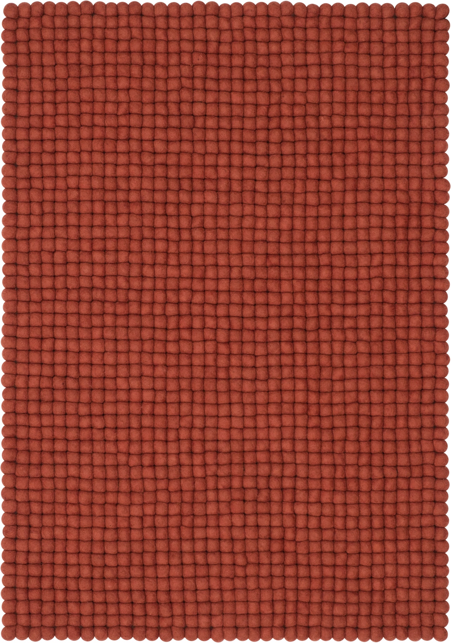 Rechteckiger Filzkugelteppich Mono Colour