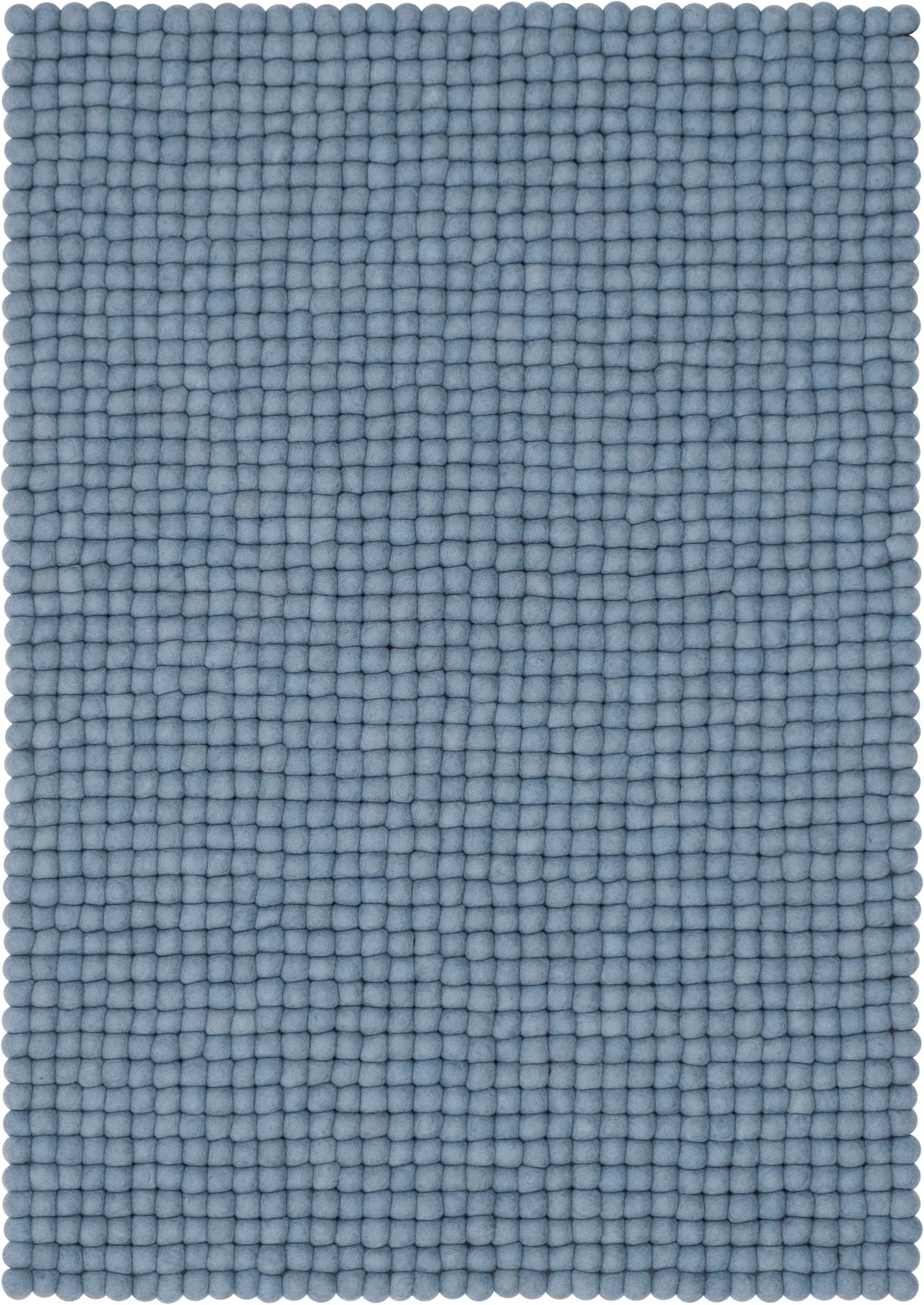 Rechteckiger Filzkugelteppich Mono Colour